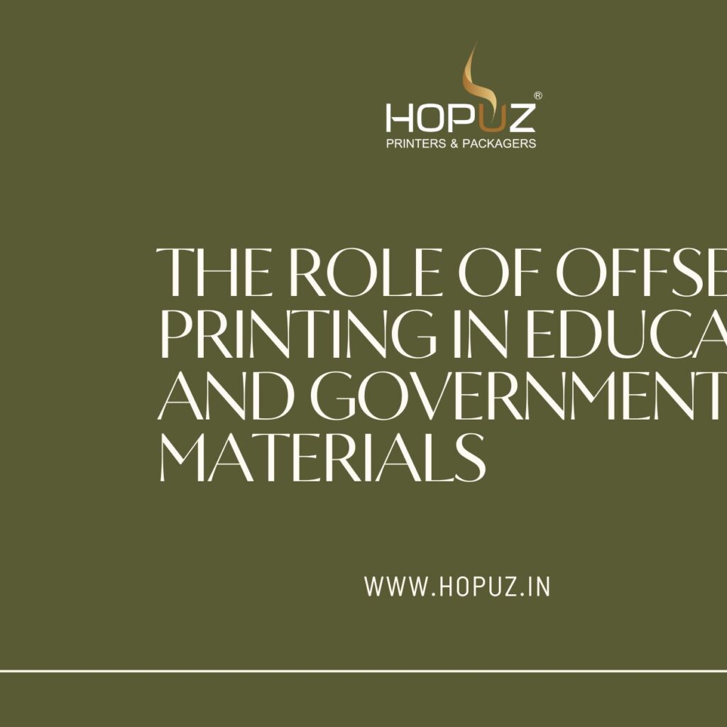The Role of Offset Printing in Educational and Government Materials