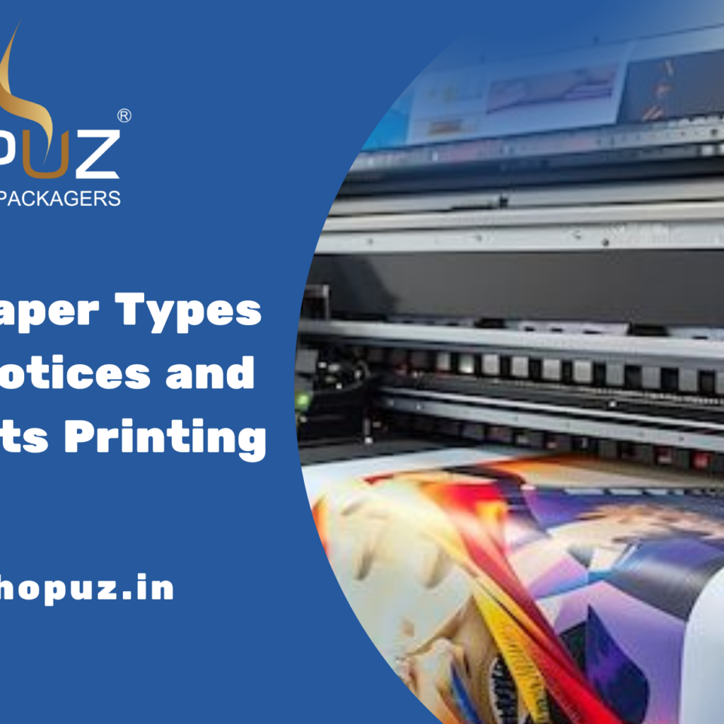 Common Paper Types Used for Notices and Supplements Printing